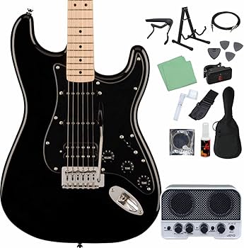 Squier Bullet Strat ストラトキャスター　エレキギター　黒 Squier by Fender SONIC STRATOCASTER HSS Black エレキギター