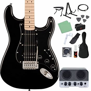 Amazon | Squier by Fender SONIC STRATOCASTER HSS Black