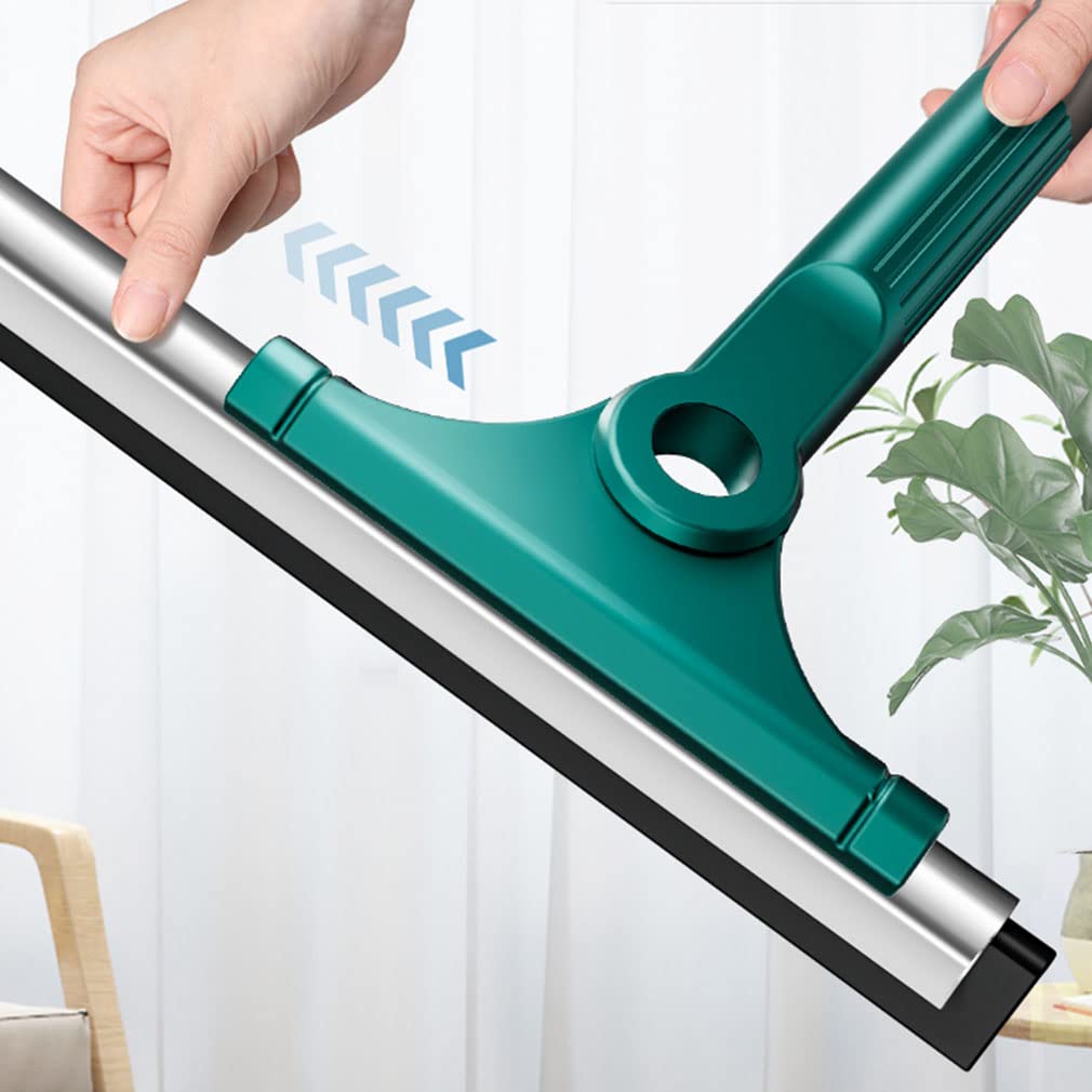 Limpia Cristales Ventanas con 150cm Poste Extensible Herramienta de Limpieza de Ventanas con Paño de Microfibra Cepillo para Limpiar Ventanas, Vidrio, Automóvil, Ducha (25cm)