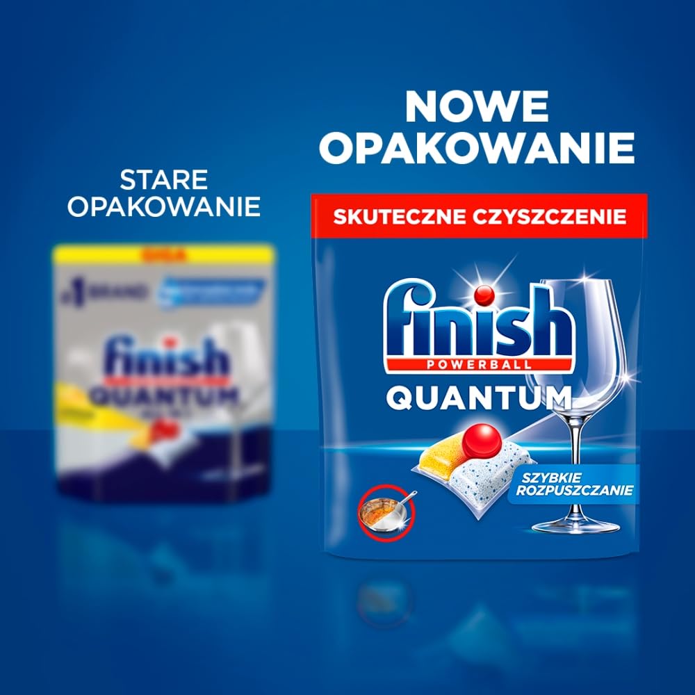 Finish Powerball Quantum – 120 tapas todo en 1 – Citroen Geur – Paquete reciclable