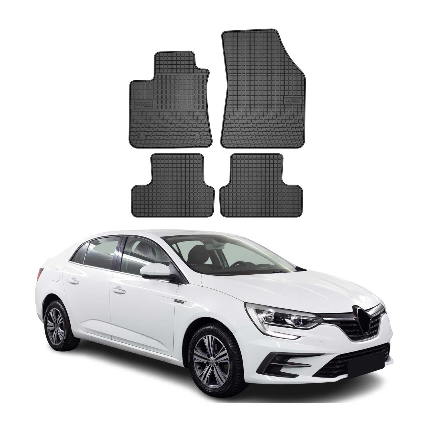 OMAC Fußmatten für Renault Megane 2016-2022 Gummi 4tlg Schwarz