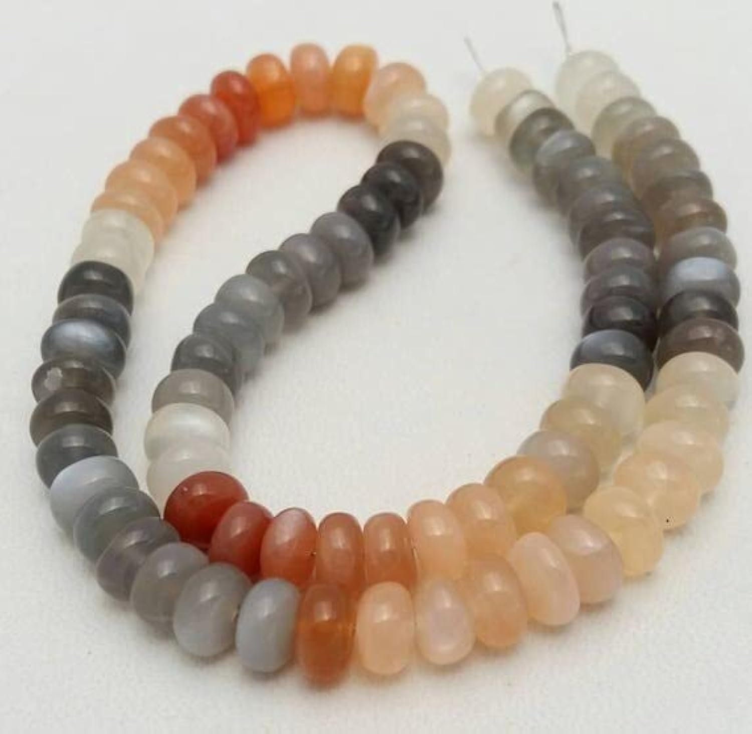 Multi moonstone beads LKBEADS en fil de 14 pouces pour création bijoux