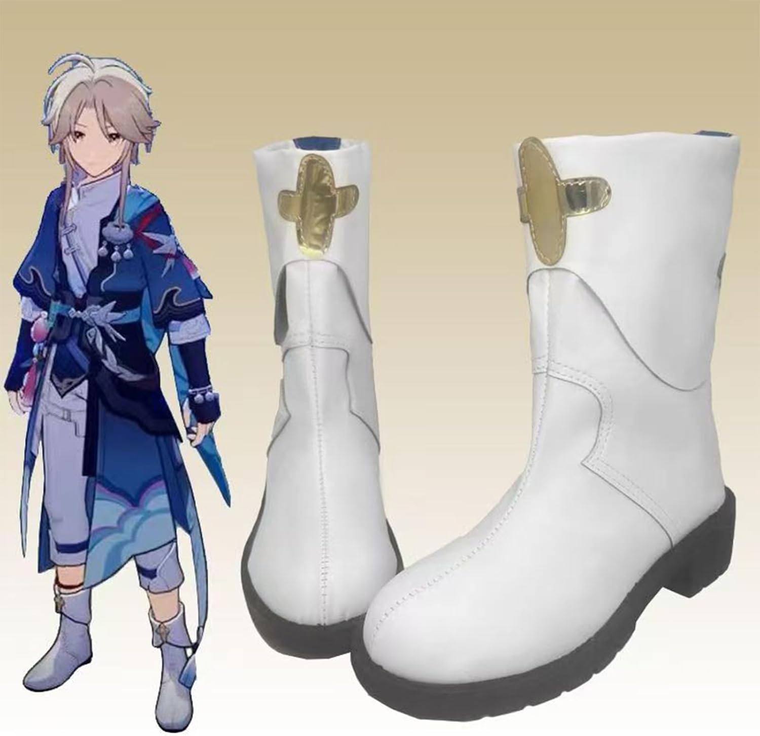 [グリタリ] 崩壊：スターレイル 彦卿 ゲンキョウ コスシューズ コスプレ靴 道具靴 シューズ ブーツ COSPLAY コスプレ用