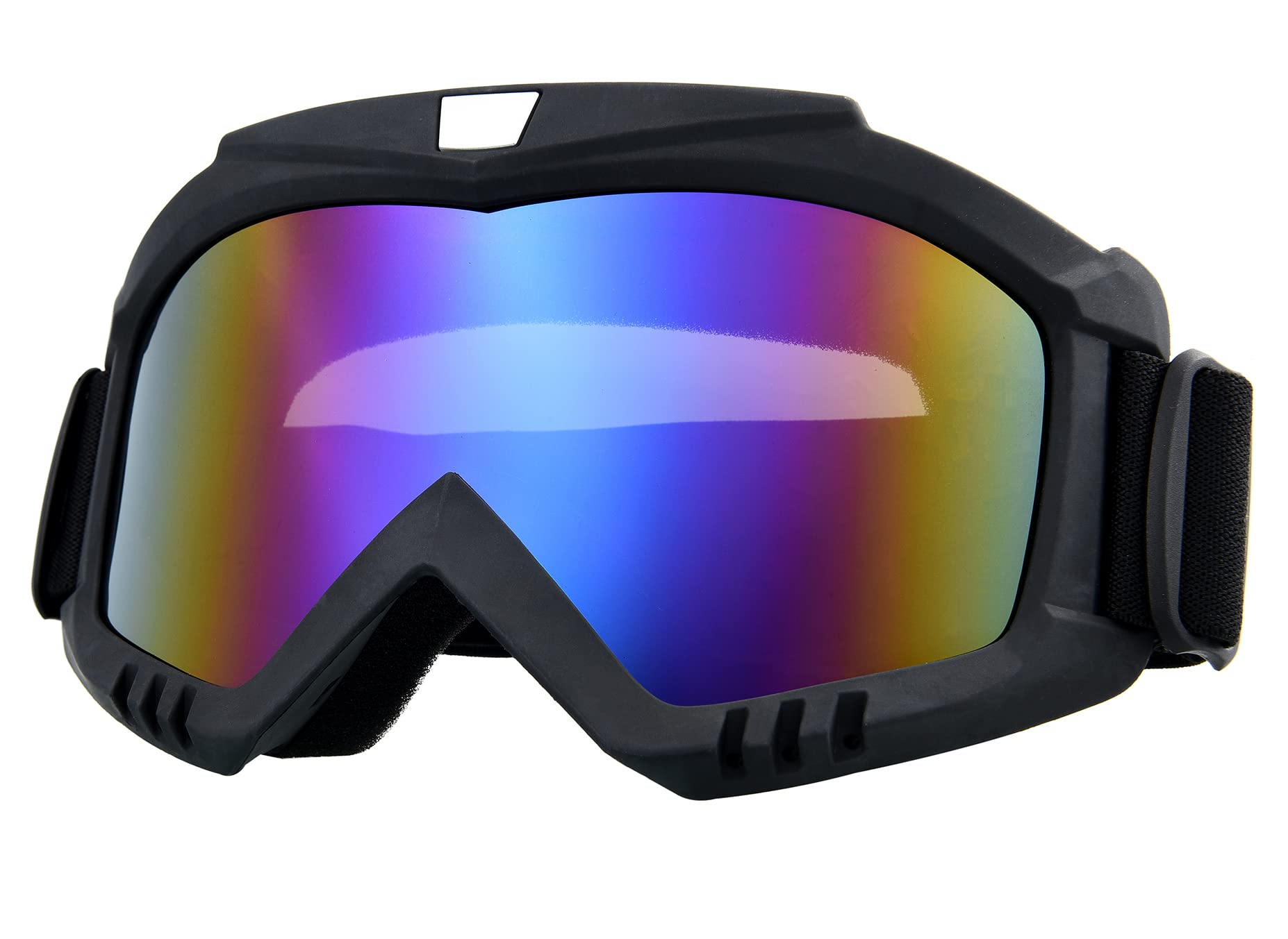 BROYEUR 2 Pack Motorcycle Goggles, Dirt Bike Goggles, Riding/ATV/Ski Motion Goggles ?for Adults Men Women Youth Kids (Colorful/Clear)