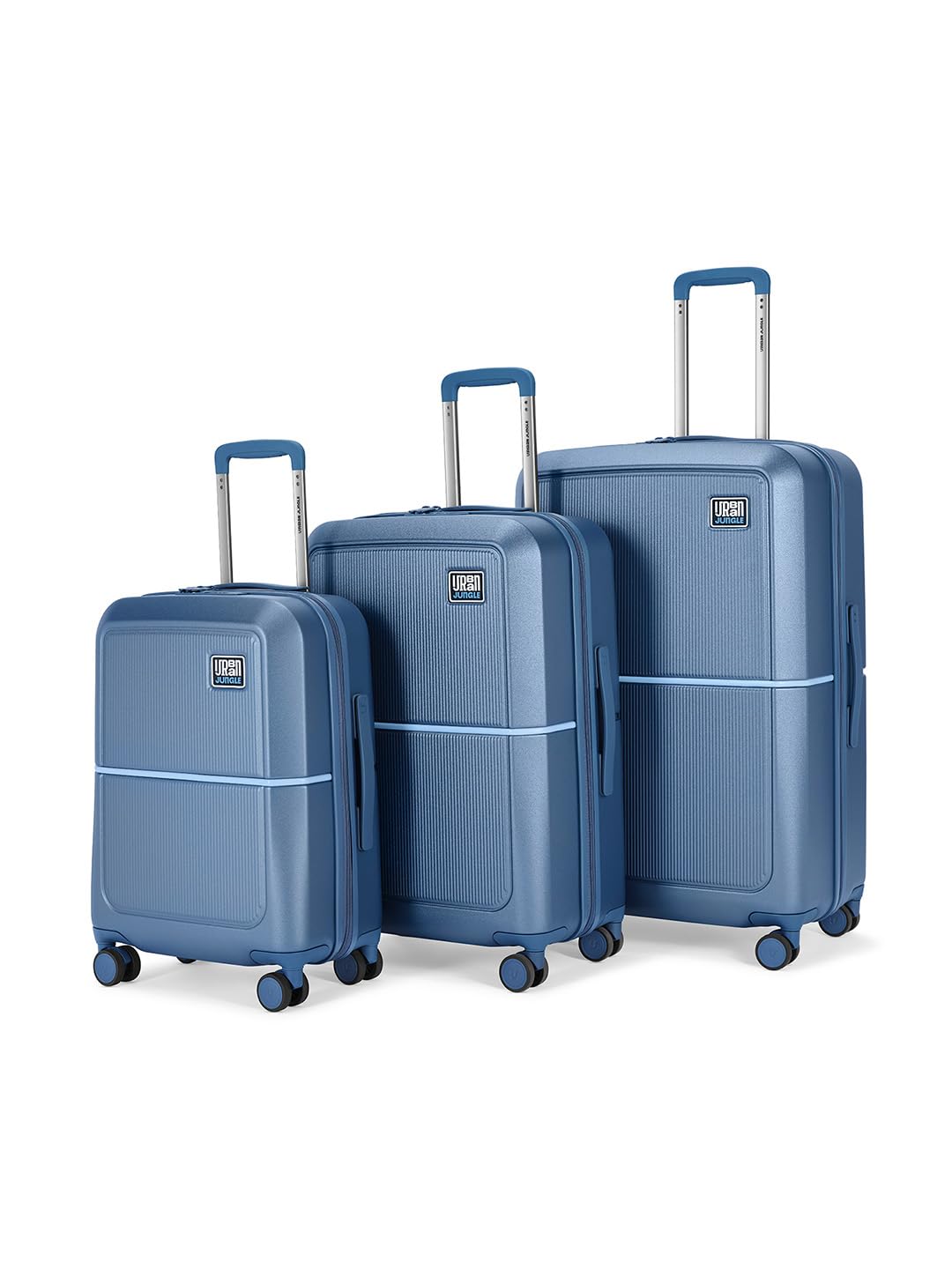 Urban Jungle by Safari, Trolley Bags Set of 3, Cabin, Medium & Large Luggage, Premium Hardside Polycarbonate Suitcase with...