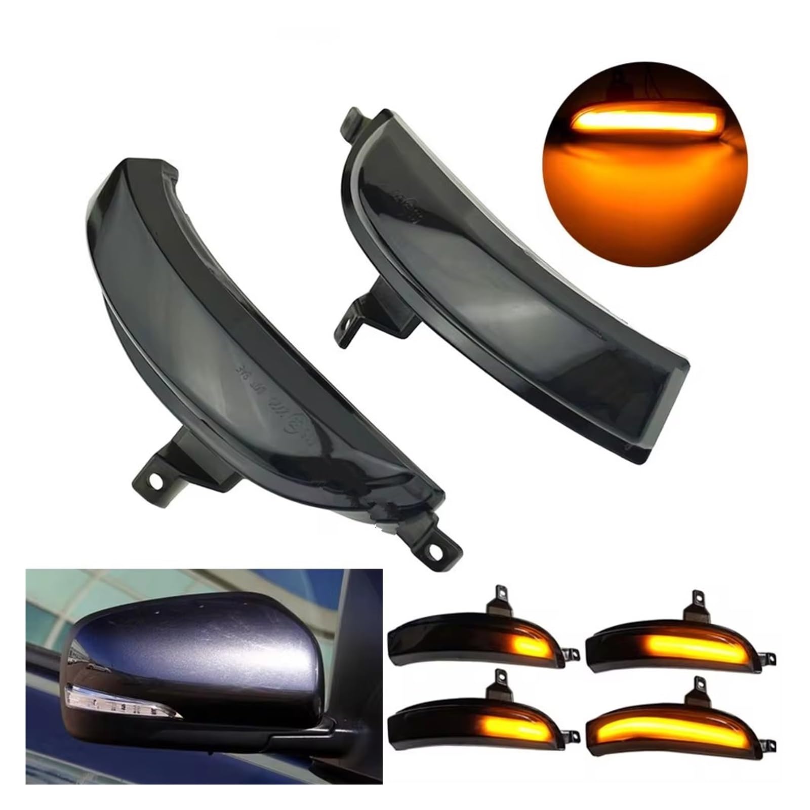 Luz Señal Giro para Koleos HY 2011 2012 2013 2014 2015 2016 2017 1.ª Generación Modelo Facelift 1 Par Luces LED Señal Giro Intermitente Espejo Lateral Luz Secuencial Indicador Intermitente