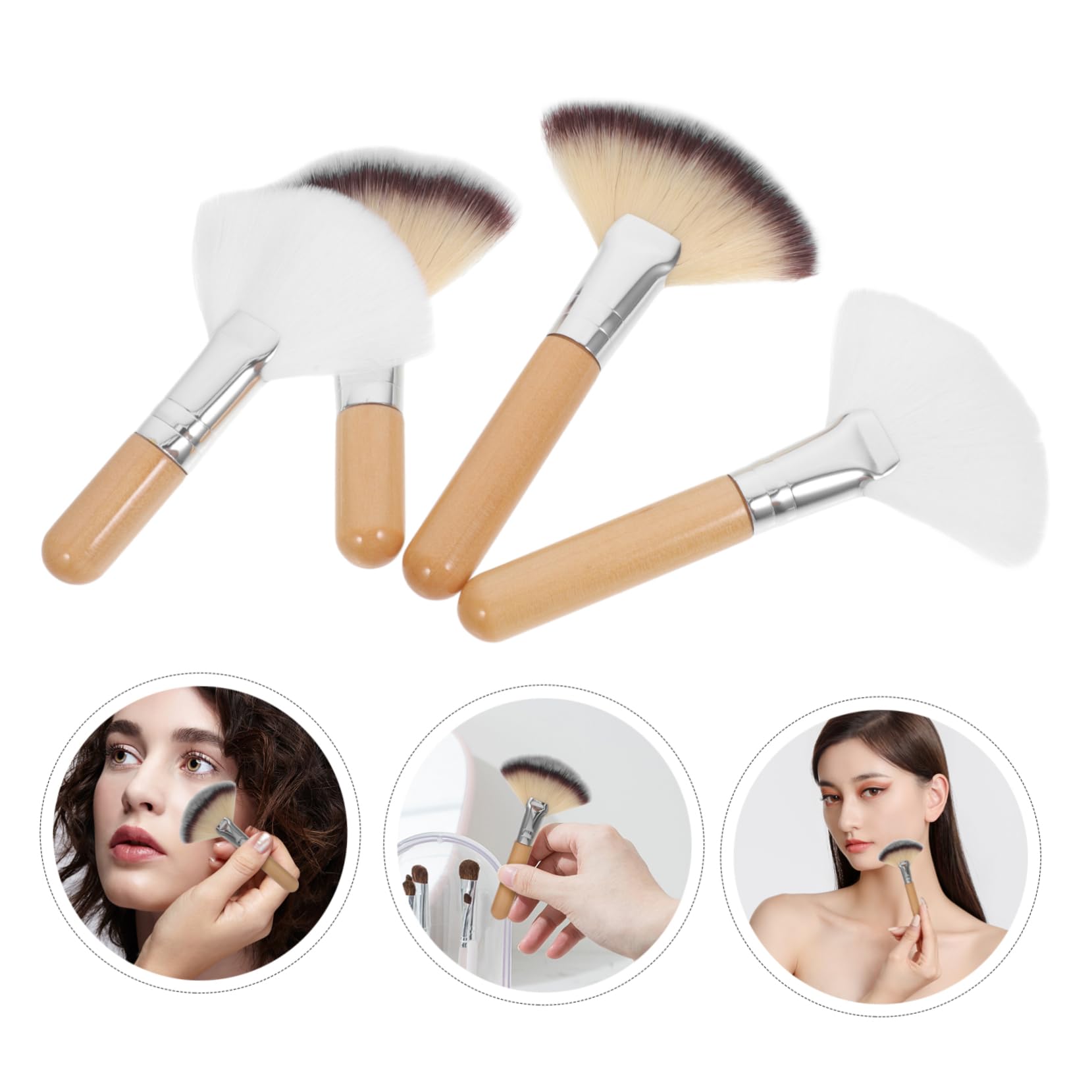 FRCOLOR 16piezas Brochas De Maquillaje Para Rostro Incluye Brochas Para Iluminador y Mejillas Herramientas Profesionales De Maquillaje Cerdas Suaves y Cómodas