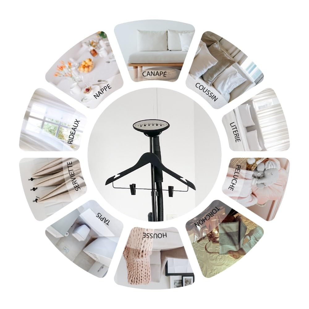 SteamOne - Défroisseur Vapeur Vertical Familys EUKID190B - Fer à Repasser Réservoir 1,8L Puissance 1900W - Efficace et Simple d'Utilisation - Repasse Tissus Délicats - Entreprise Française