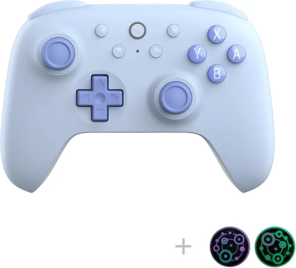 8Bitdo Ultimate 2C Hall Effect Joysticks Bluetooth Controller with Remappable L4/R4 Bumpers, 6-axis Motion Control, Rumble Vibration and Turbo Function for Switch/Switch 2 (Blue)