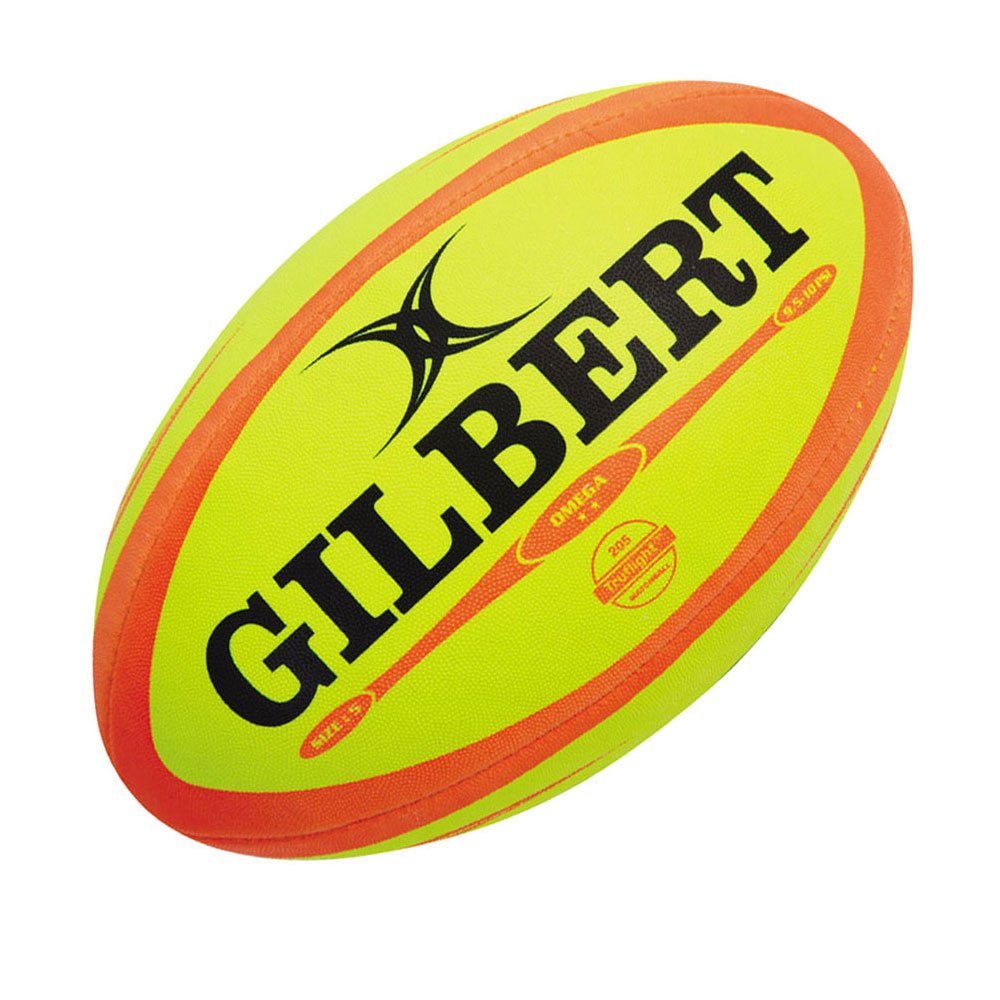 Gilbert - Rugby Ball Omega Match (Fluoreszierend) - Gelb, 5