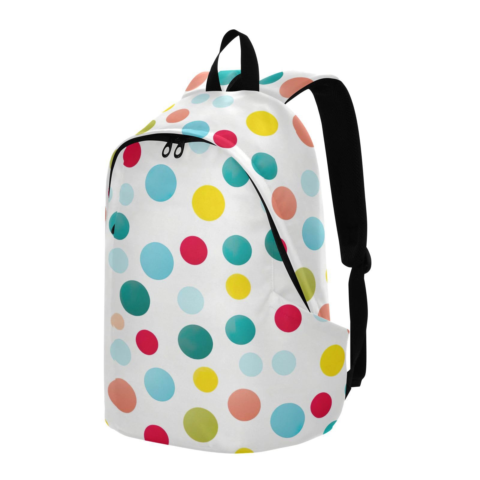 MCHIVER Travel Backpack Blue Red Dots Casual Daypack Backpacks Lightweight Carry on Bag Water Resistant Hiking Backpack for Women Men