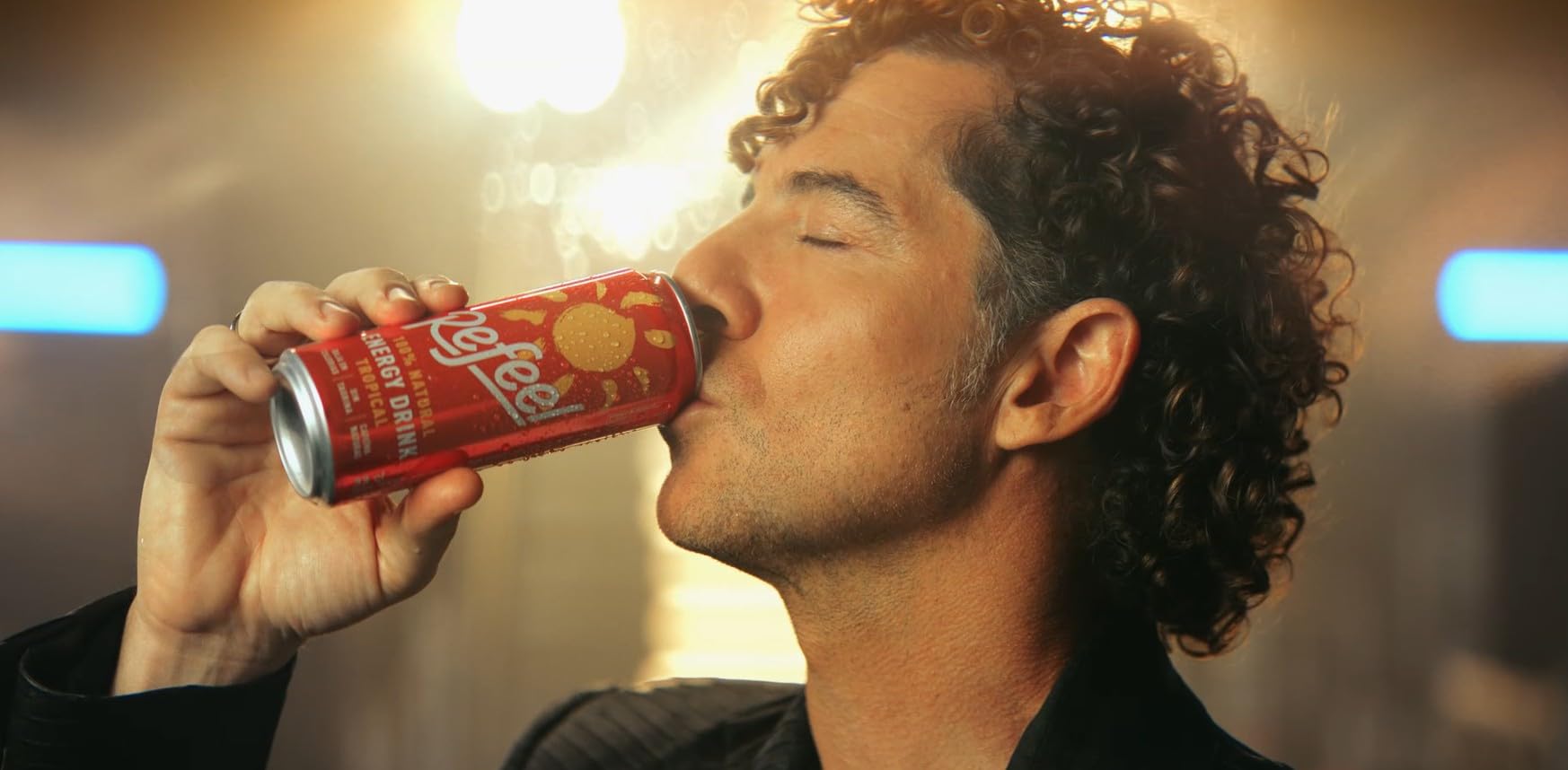 Refeel Bebida Energética Natural con Cafeína Vegetal, Mango y Piña, Baja en Calorías – Pack 24 Latas 33cl