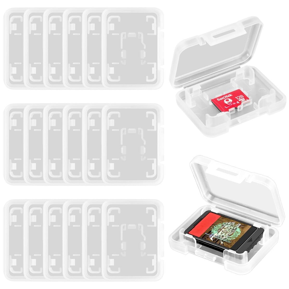 Nintendo Switch、ケース、メモリーカード Amazon.com: ASTONEY 20PCS Mini Game Card Storage Case Compatible