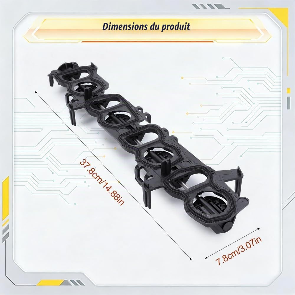 Joint de clapet de collecteur d'admission pour BMW N47 2.0 2011-2018 - Joint de clapet tourbillon d'admission d'air remplace 11617812938, 7812938, 11 61 7 812 938, 7 812 938