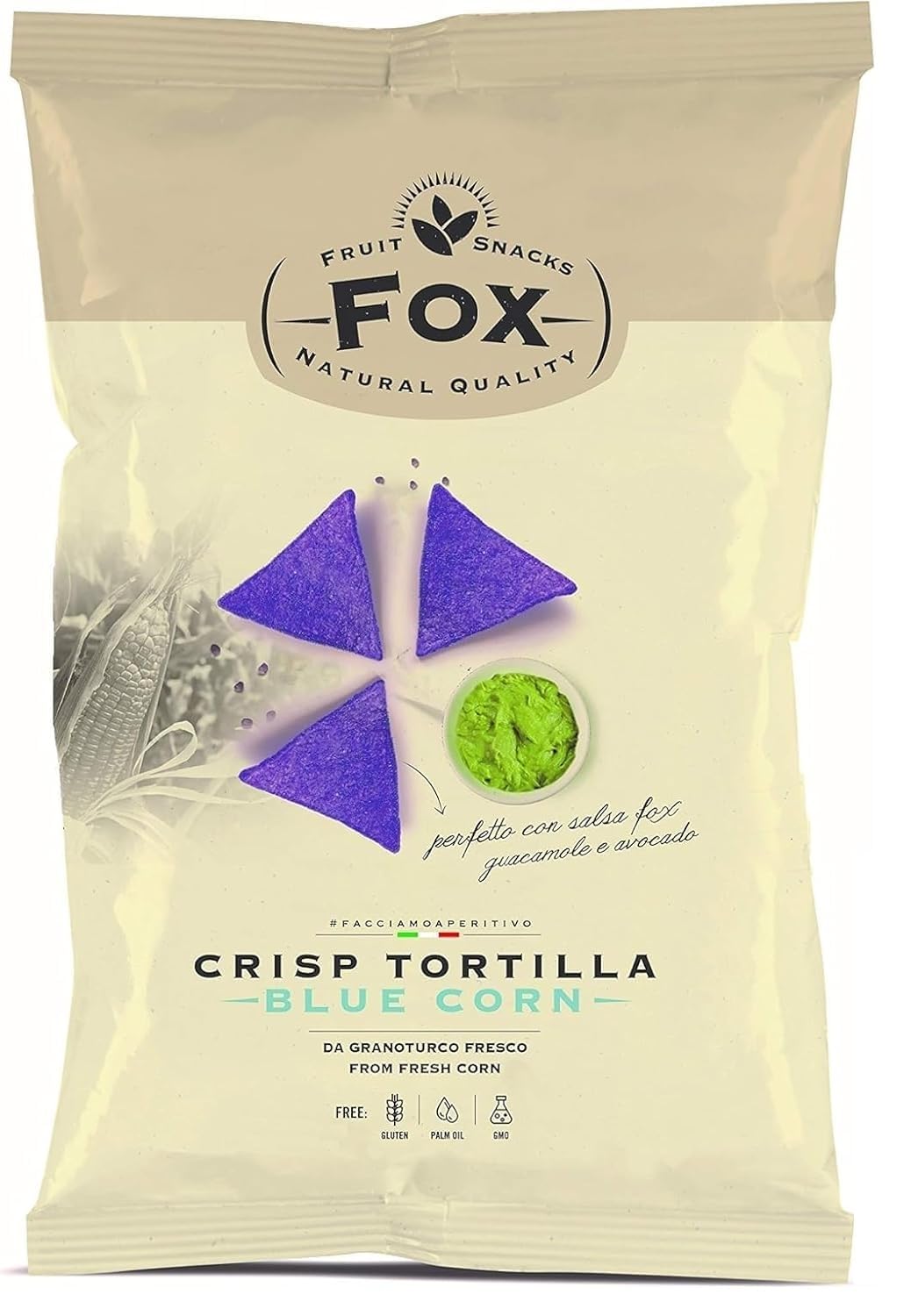 Italian Gourmet FOX Italian Gourmet patatine Tortilla Chips Mais blu | Croccanti e salate, Beutel pratici, ideali da condividere, für Aperitif, Gesamtnettogewicht 2,88 kg + Kostenlos Polpa 400g