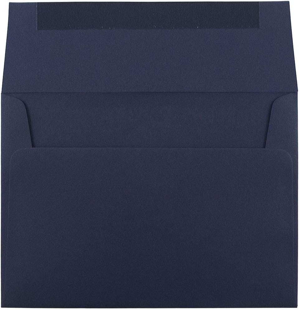 JAM PAPER A7 Premium Invitation Envelopes - 5 1/4 x 7 1/4 - Navy Blue - 100/Pack