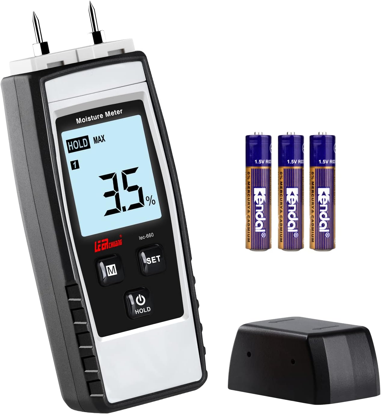 Digital Moisture Meter, 8 in 1 Pin Type Damp Detector, Wood Moisture