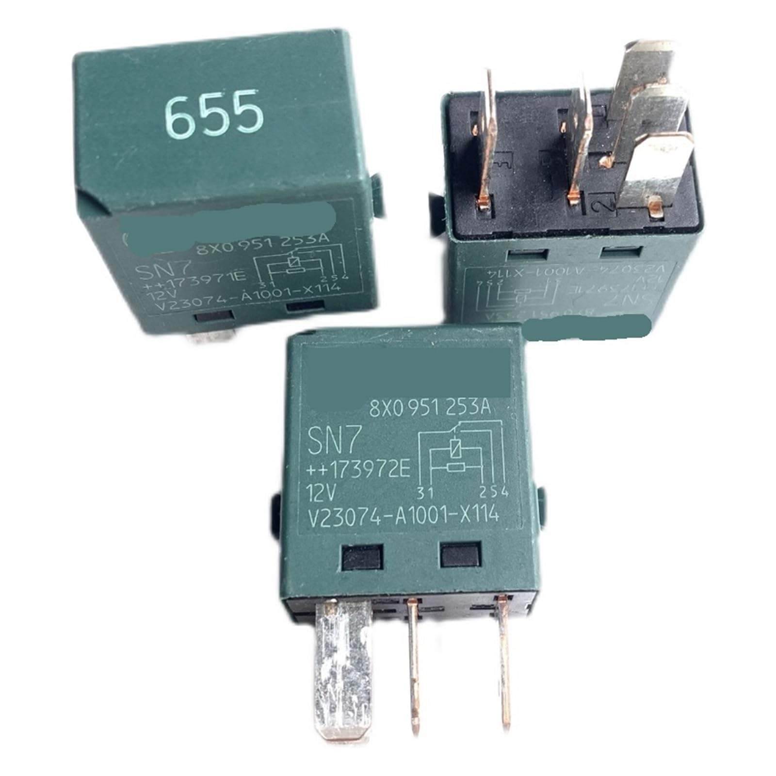 Relais V23074-A1001-X114 NO.655 pour circuit automobile 12V