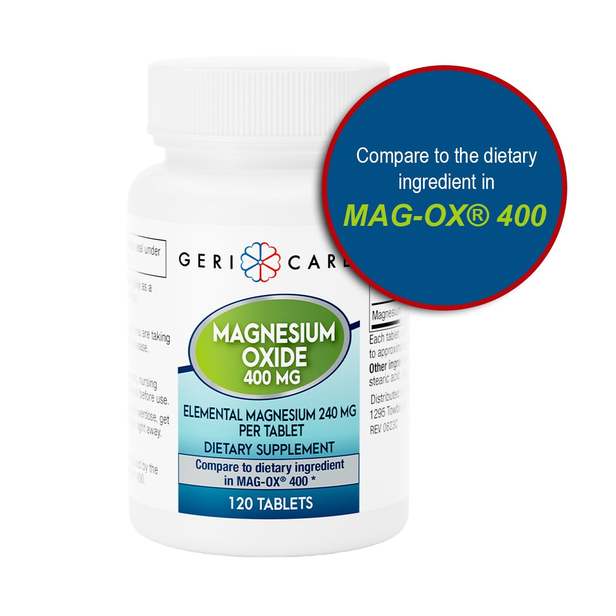 GeriCare Magnesium Oxide Supplement 240 mg of Elemental Magnesium, 120 Uncoated Tablets, Essential Mineral Support, Promotes Vascular Health, Bone Strength, and Muscle Function (Pack of 1) — Amazon image 7