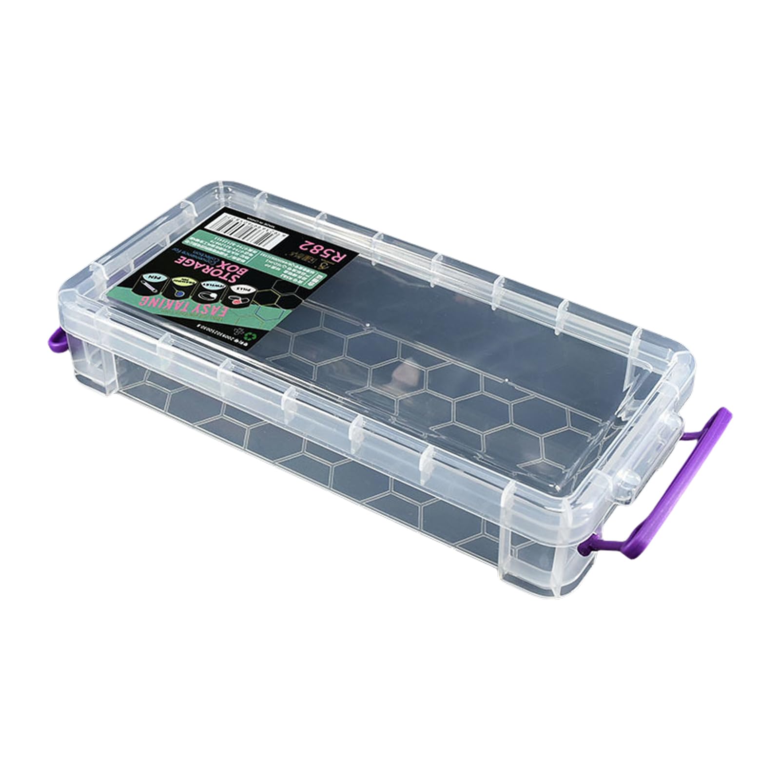 HDOYTXXM Multifunctional Pencil Case with Lid Small Storage Box Container Clear Pen School Supplie Clear Container