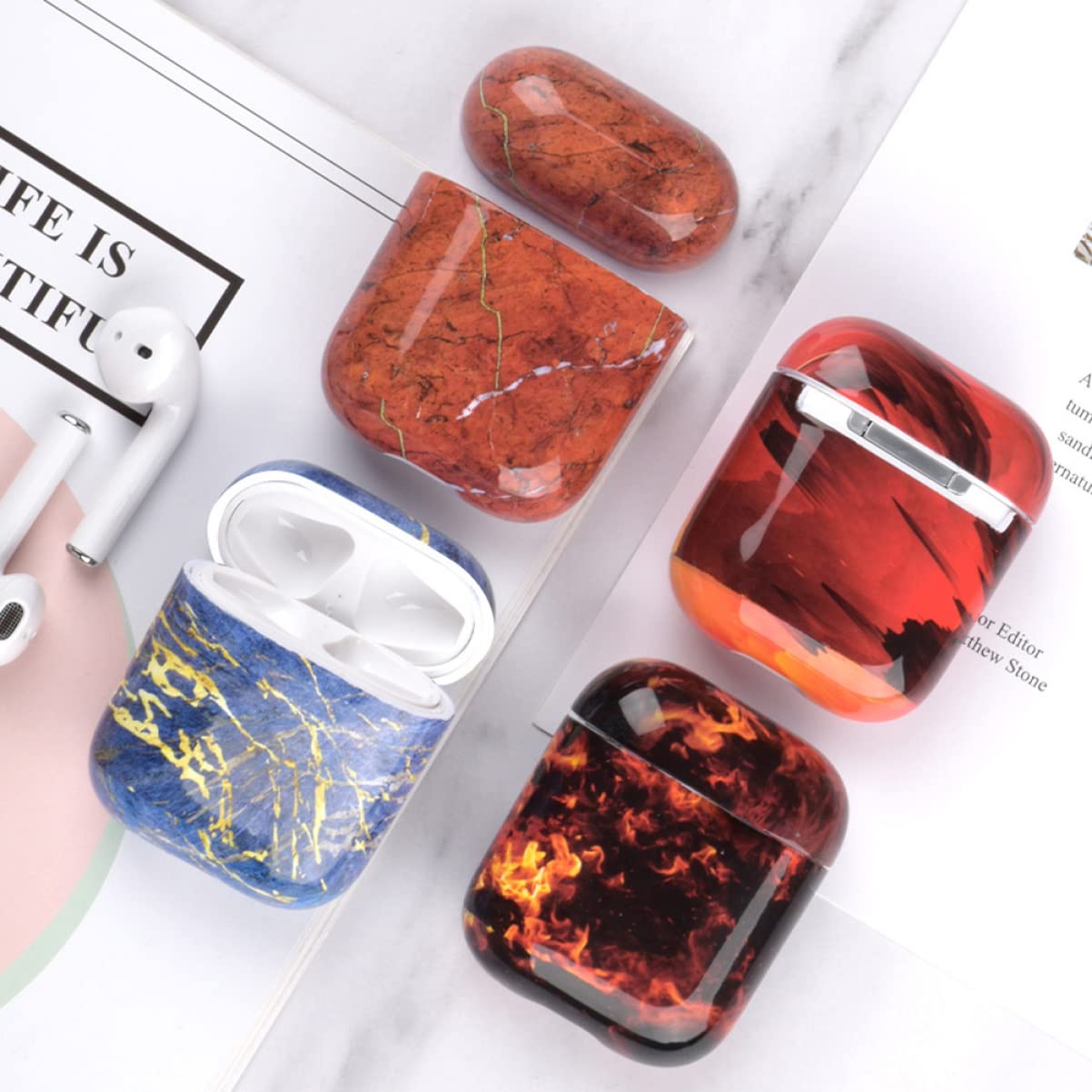 Gatuida Cabezal Protector de 3 Uds para Auriculares Inalámbricos Compatibles con D/Cubierta de Funda de Silicona para Airpods