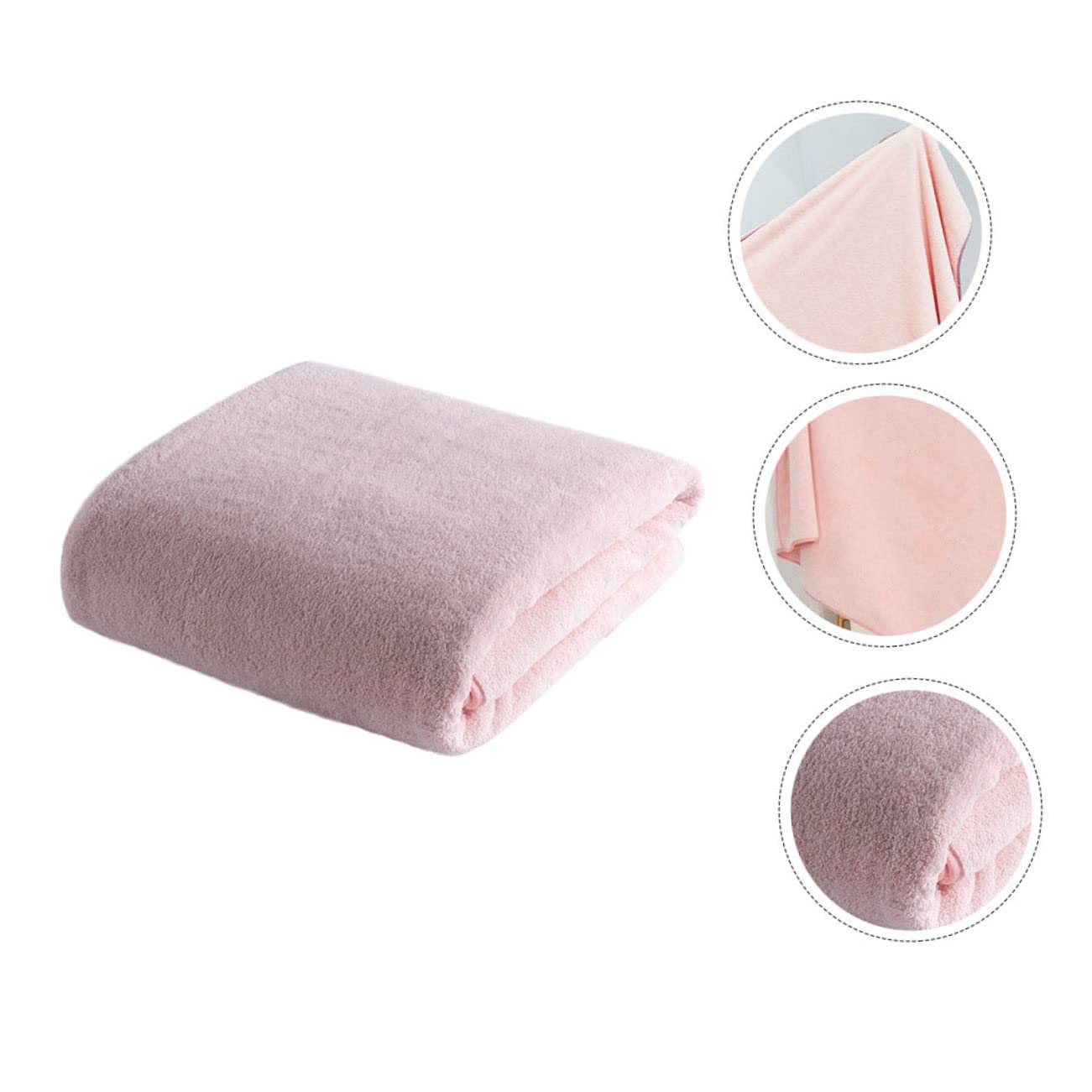 ABOOFAN Serviette de Bain à Séchage Rapide pour Femmes, Serviette Peignoir en Polaire Corail, Absorbante, pour Spa Piscine Plage