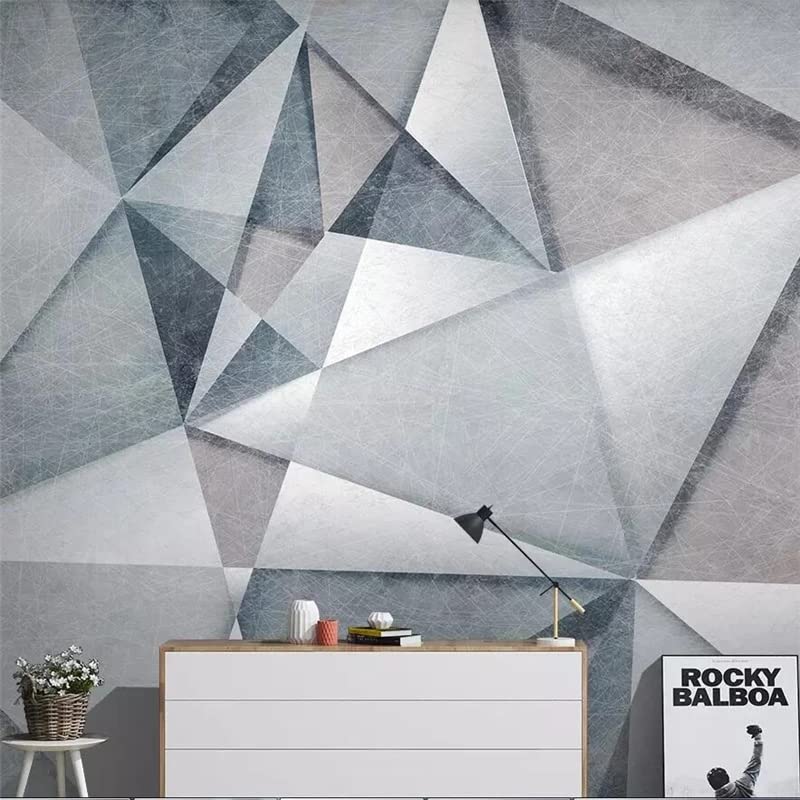 SIJIFACAI Murales de pared de tamaño personalizado, líneas minimalistas geométricas, murales de pared autoadhesivos extraíbles para despegar y pegar, papel tapiz fotográfico grande