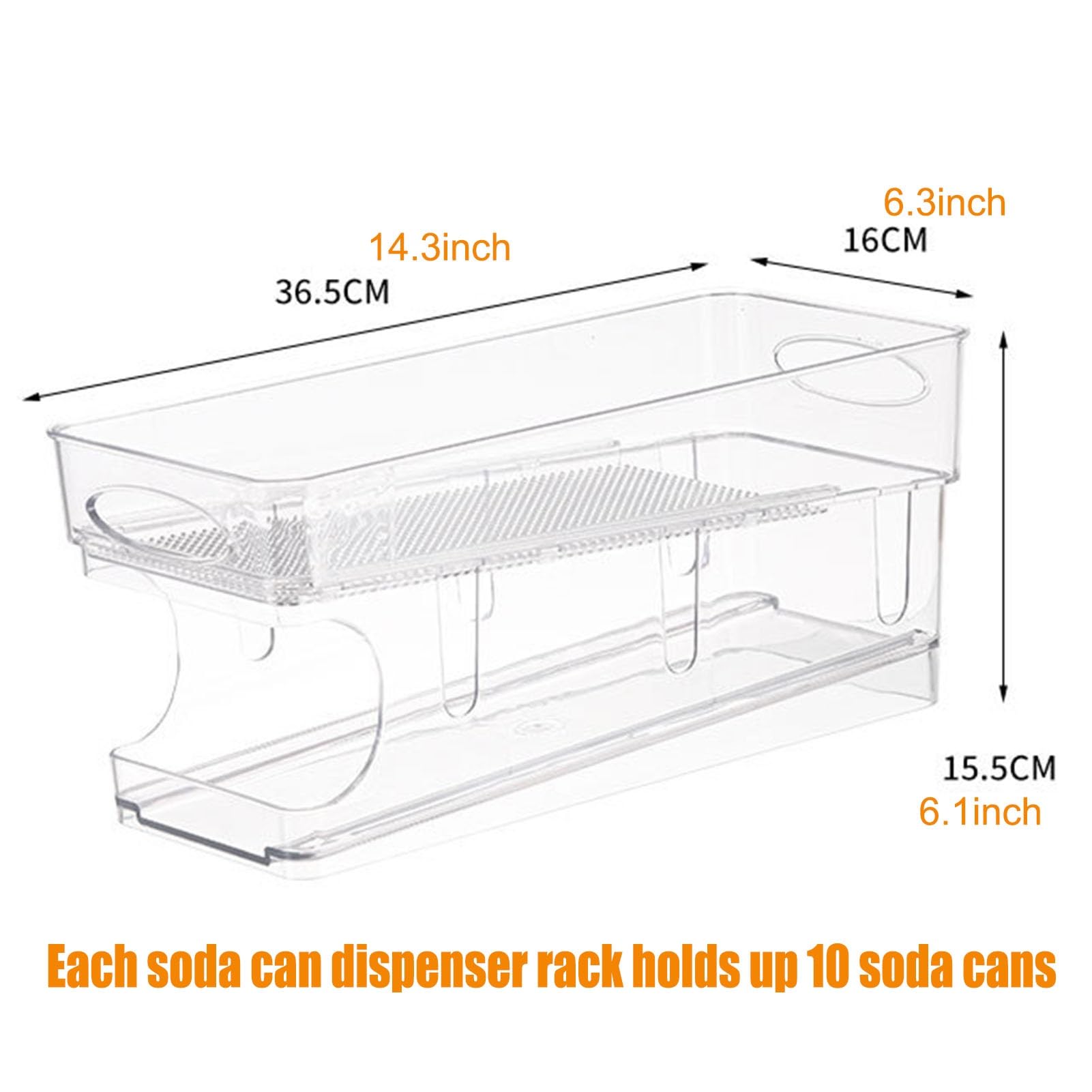 Organizador Latas Nevera Organizador De Latas De Plástico Transparente, Soporte Organizador Automático De Bebidas con Ruedas para Refrescos, Cerveza Y Otras Bebidas
