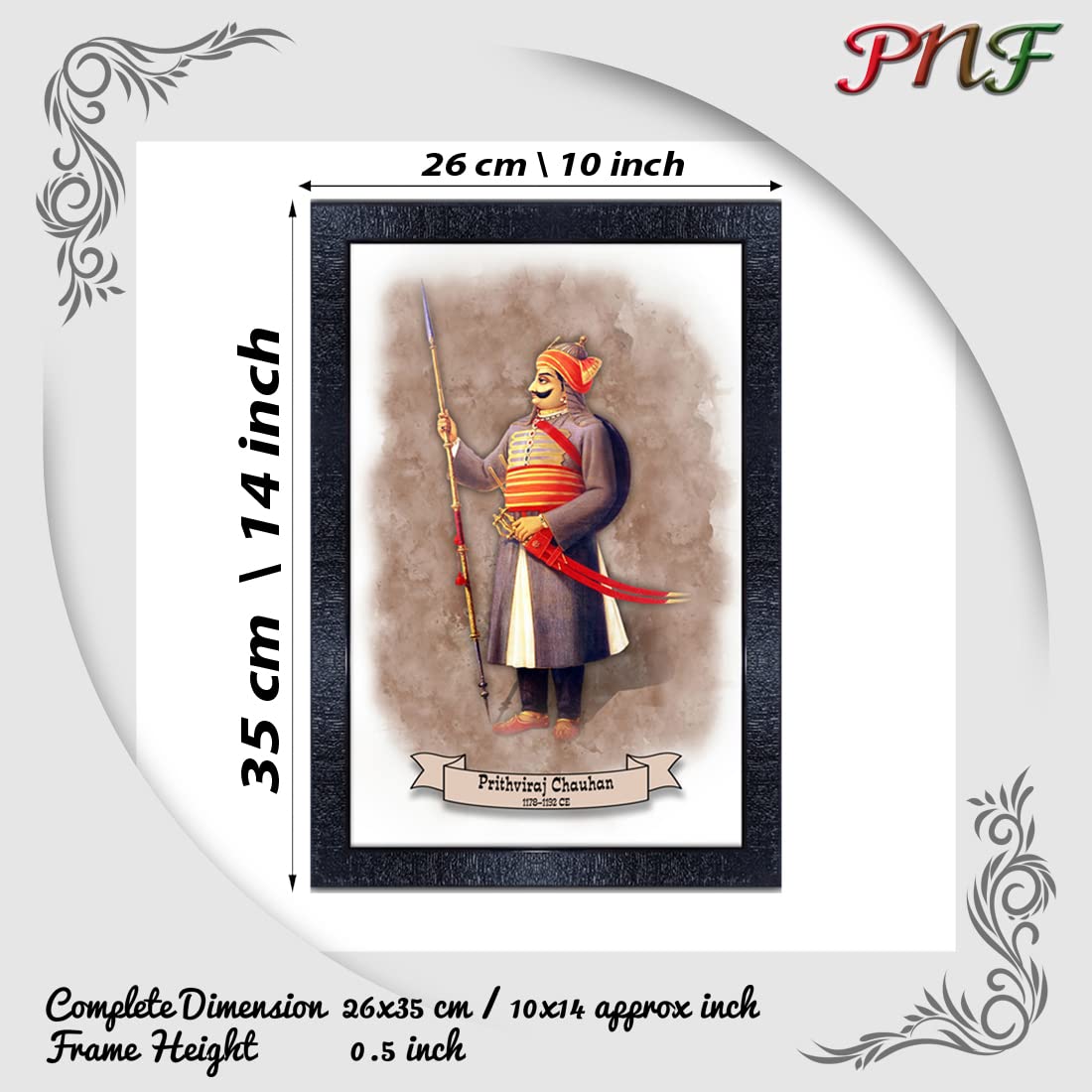 PNF Prithviraj Chauhan Painting - Multicolor Artwork -2