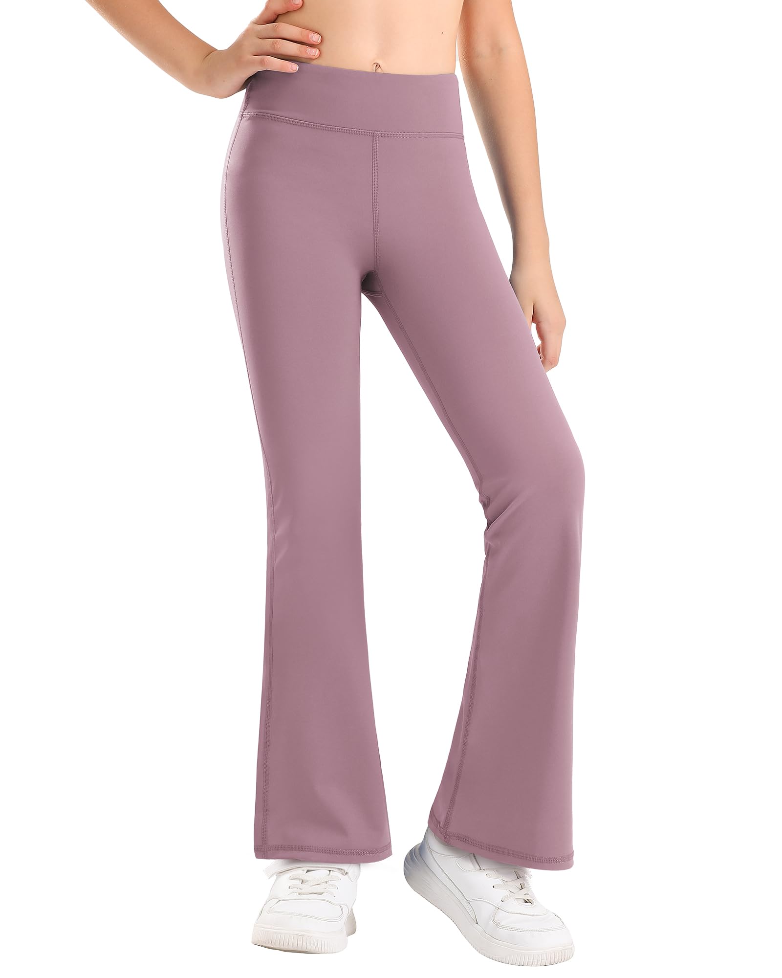 Stelle Girl's Flare Leggings High Waisted Yoga Pants Bootcut Dance Casual Pants Activewear Kids Bell Bottoms
