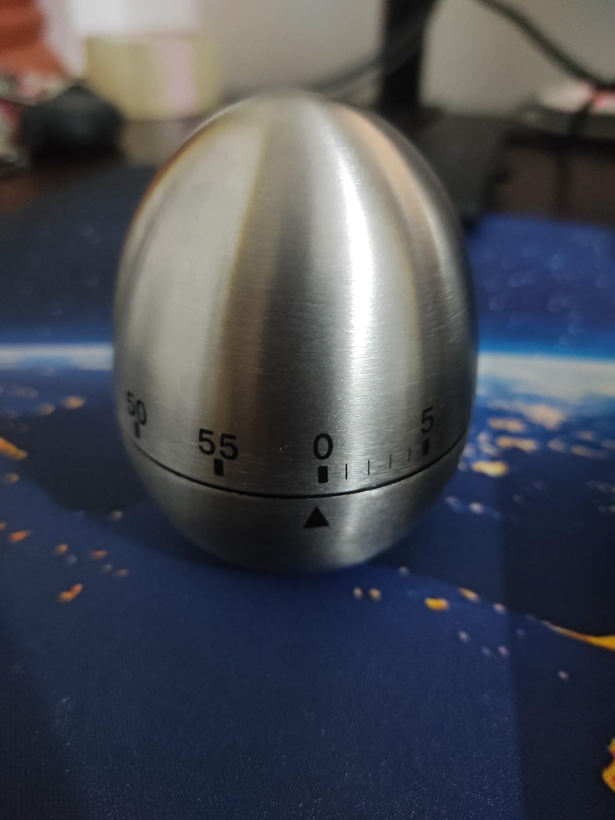Parssufy New Mechanical Egg Shape Kitchen Timer Stainless Steel ...