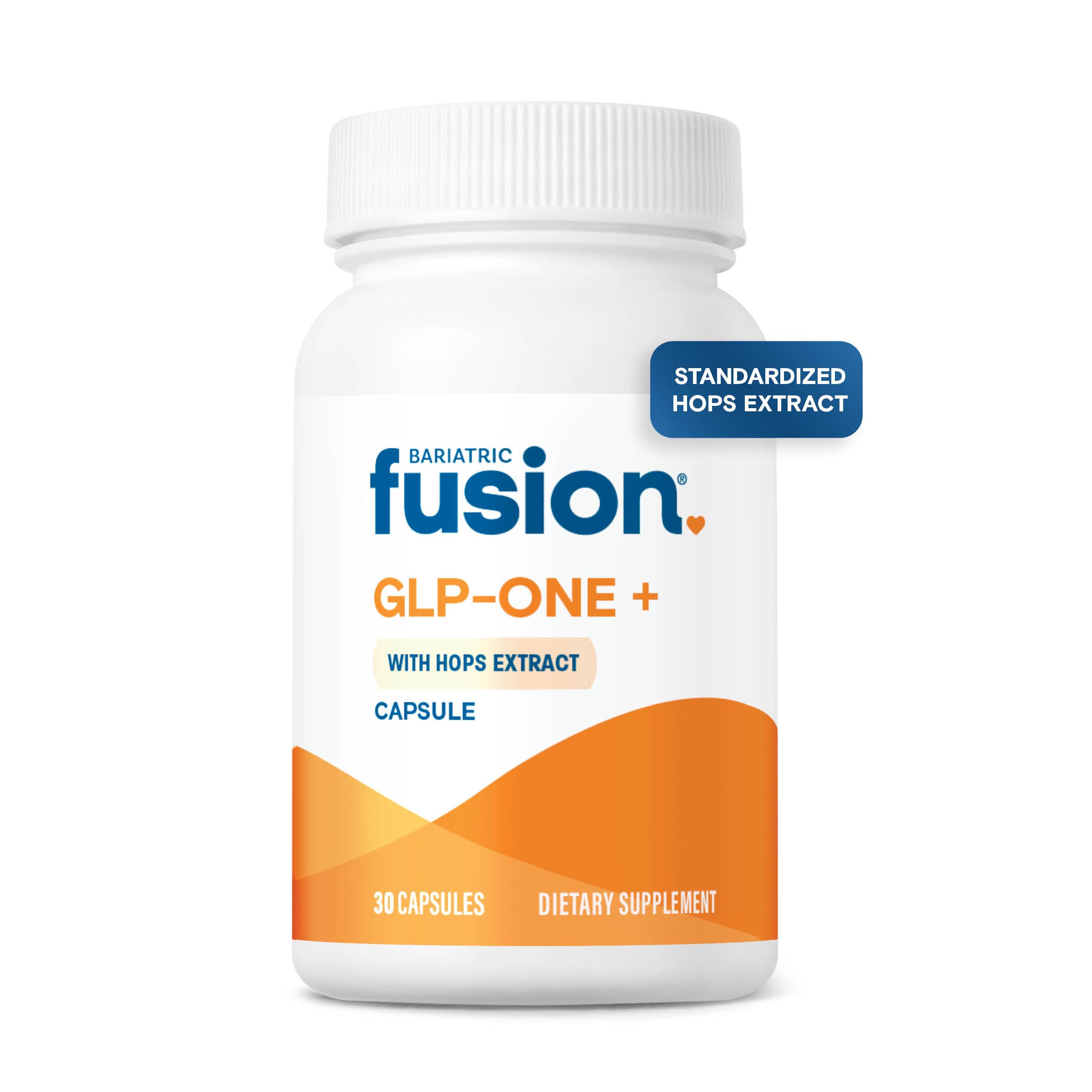 Bariatric Fusion GLP-1 Plus | GLP Activate Receptors to Feel Full Faster and Longer* | Natural Supplement with Copaiba and Hops Extract | Gluten Free and Vegan GLP1 Supplement | 30 Capsules