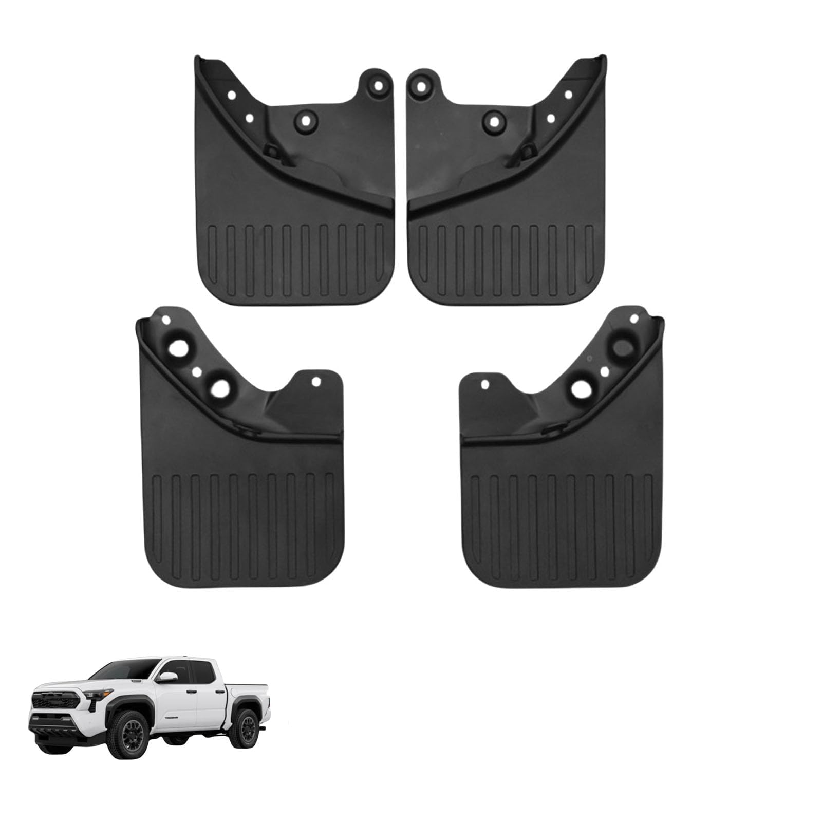 NYSLDSCO 4Pcs Premium Mud Flaps for Toyota Tacoma 2024-2025 Front and Rear Splash Guards Durable Mudguards Protection Against Road Debris