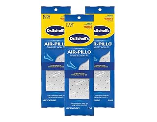 Dr. Scholl's Insoles Air-Pillo Cushioning with Memory Foam - 3 Pairs (Men's Sizes 7-13 & Women's Sizes 5-10)