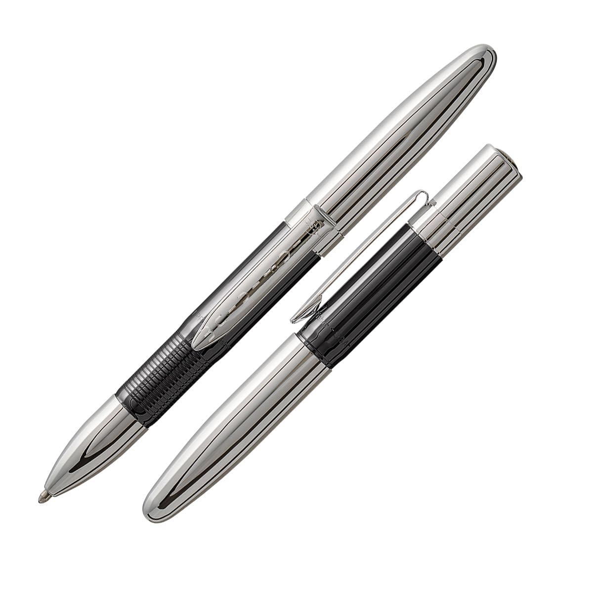 Space Pen Dark Matter Black Titanium Nitride and Chrome Infinium Space Pen, Ballpoint, Black Ink, Pocket Clip, Gift Box