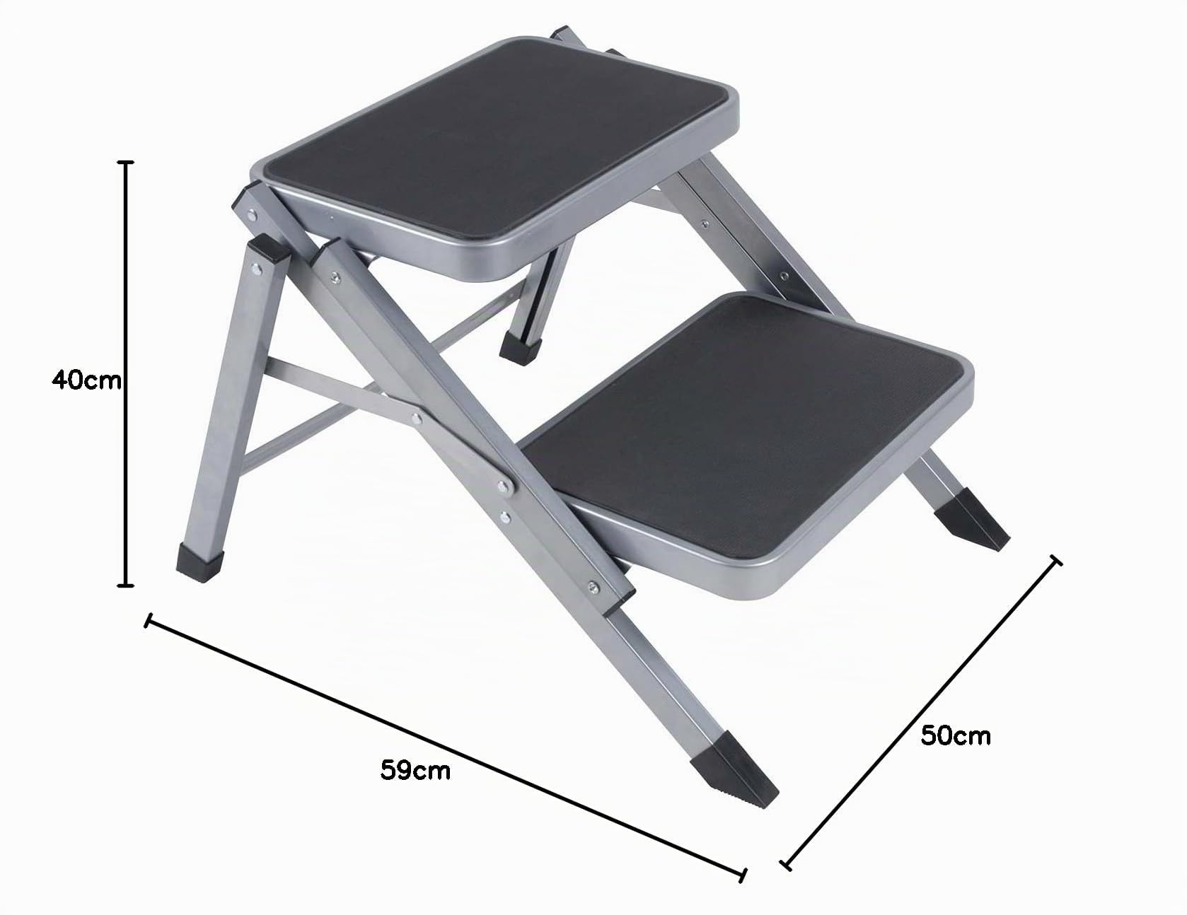 Bo-Camp - Marche-Pied - Pliable - Anti-dérapant - 59x50x40 cm
