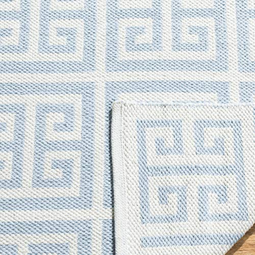 Tapete SAFAVIEH Montauk Colección 4' x 6' Azul Claro y Marfil miniatura 5