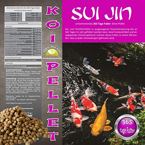 Koi Pellet das Koifutter für 365 Tage als Koi Futter Fischfutter (15kg) Cover