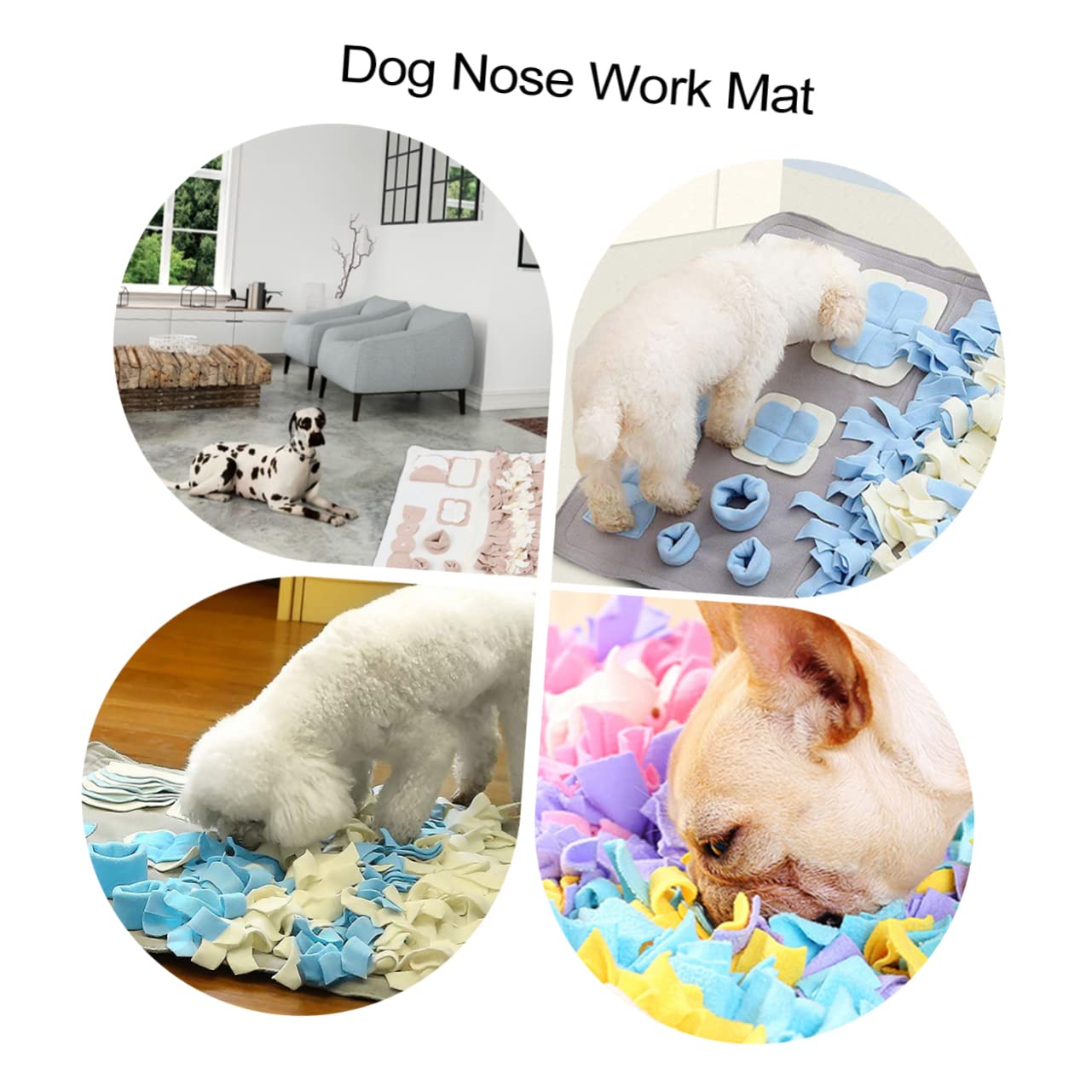 Tapis de Fouille pour Chien en Peluche, Lavable, pour Activités Intérieures, Aide à Stimuler L’odorat Réduire Le Stress chez Petits et Grands Chiens