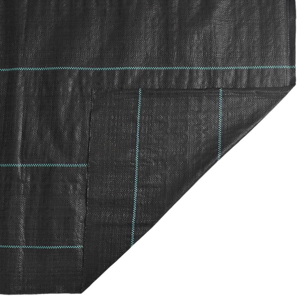 Unkrautvlies Gartenvlies Schwarz 4 x 25 m, 60 g m² PP Geotextil Bodenabdeckung für Beetweg Terrassen Rasenpflege Unkrautschutz