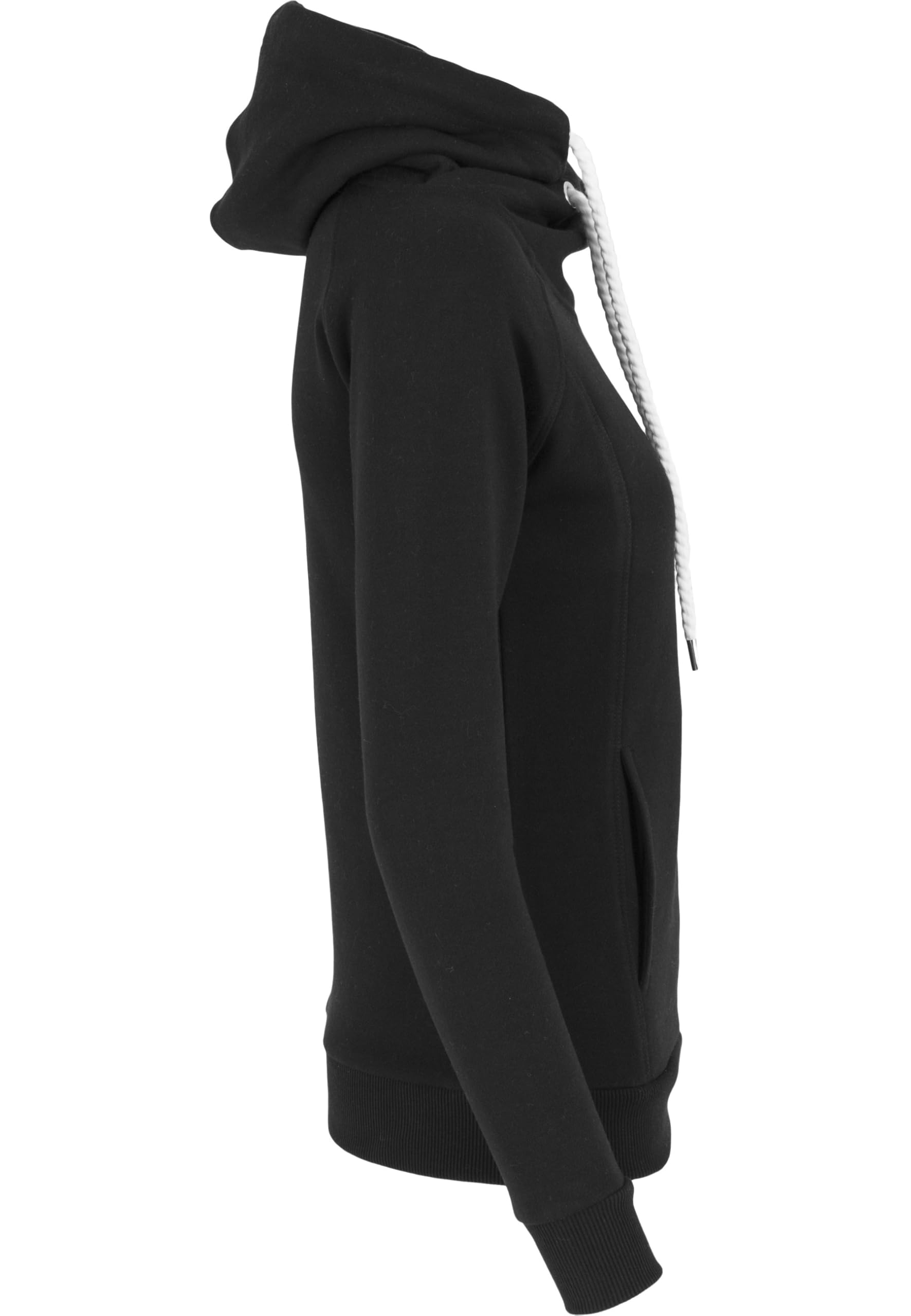 Urban Classics Ladies Raglan High Neck Mujer Sudadera con Capucha Negro Regular