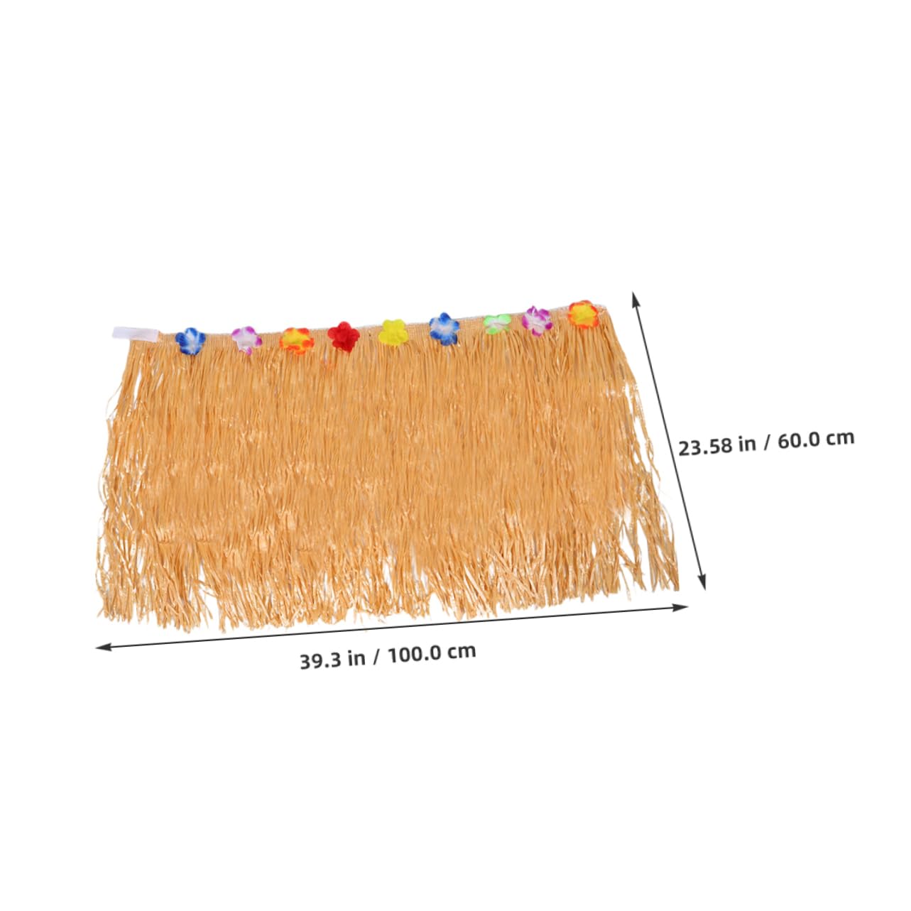 OFFSCH 2pcs Hawaiian Grass Table Skirt 100x60cm Decor Tropical Beach Party Supplies Birthday Decorations Hawaiian Theme