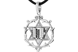 925 Sterling Silver Magen David Necklace for Men