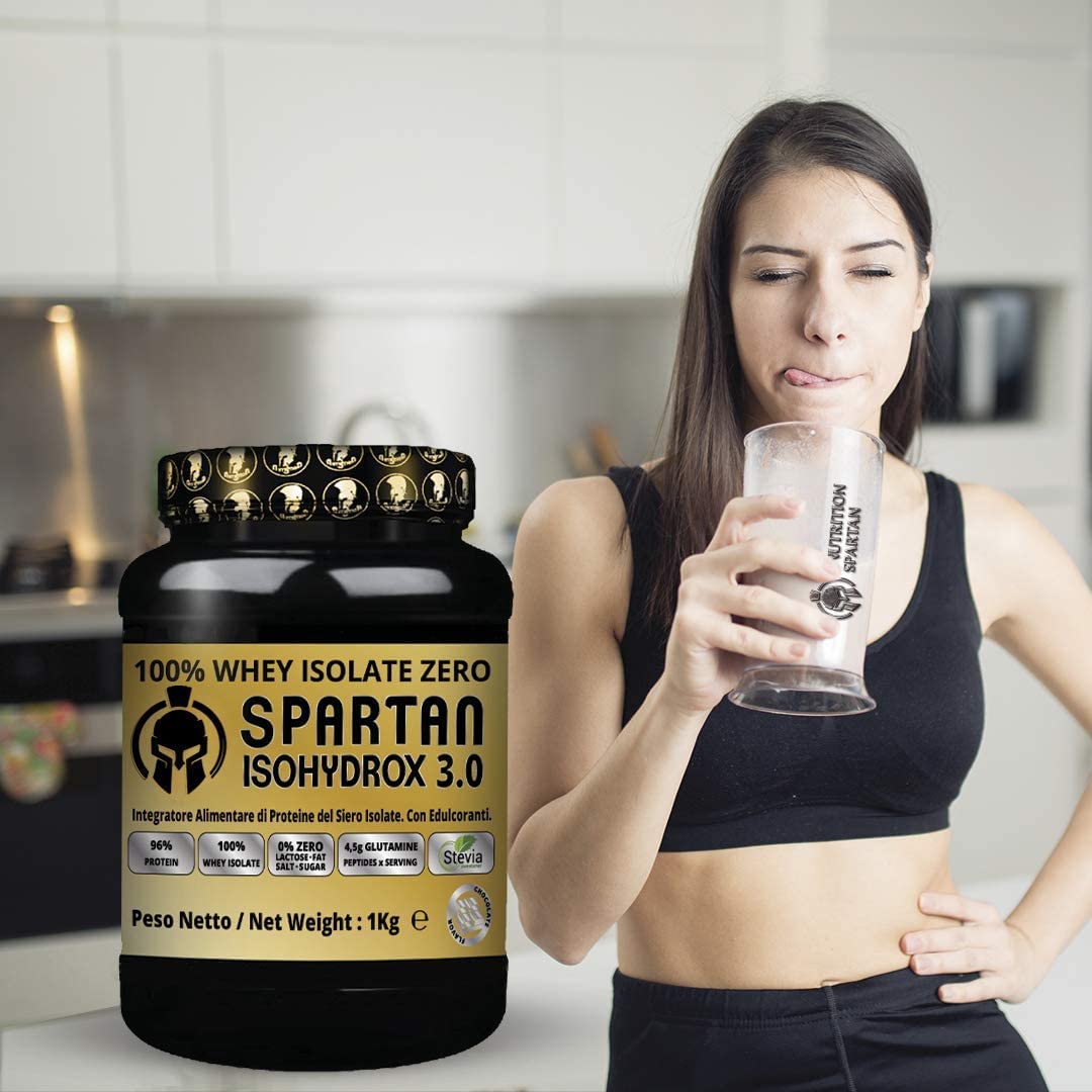 SPARTAN ISOHYDROX 3.0, Proteine Isolate, 96% Proteine Pure, senza Zucchero, senza Lattosio, senza Carboidrati, senza Glutine o Grassi (1 kg, Cioccolato)