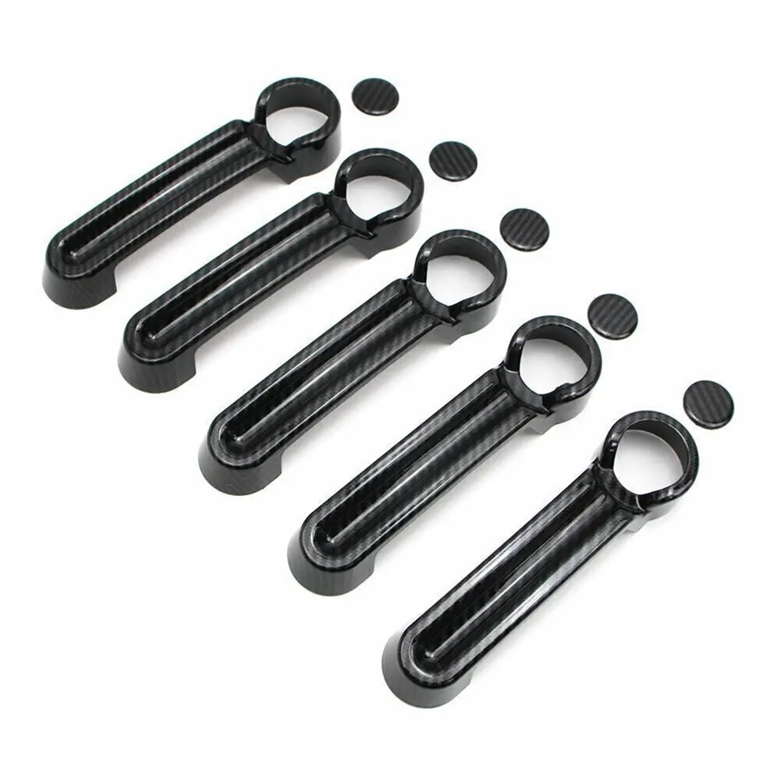 Vdifsvb Carbon For Jeep For Wrangler Jk For Jku 2007-2018 For Liberty 2008-2012 Car Exterior Door Handle Moulding Cover Trim Decor Side Exterior Door Handle(Carbon)