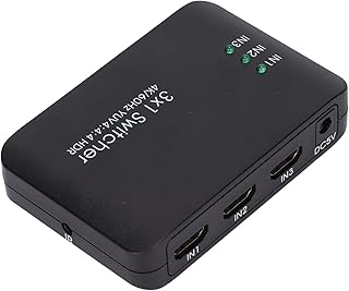 4K HD Multimedia Interface Switch, 18Gbps Bandwidth HD Multimedia Interface Switch 4K 60Hz 3 In 1 Out Fast 4 Port for TV for for for