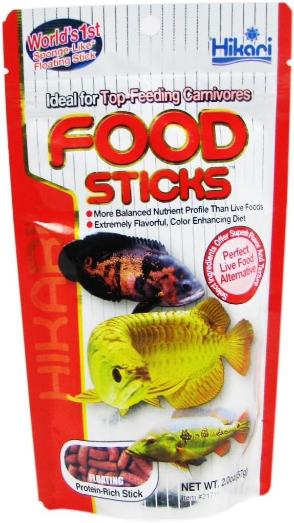 Food Sticks For Top-Feeding Carnivores Fish Food, 57G - All Life Stages