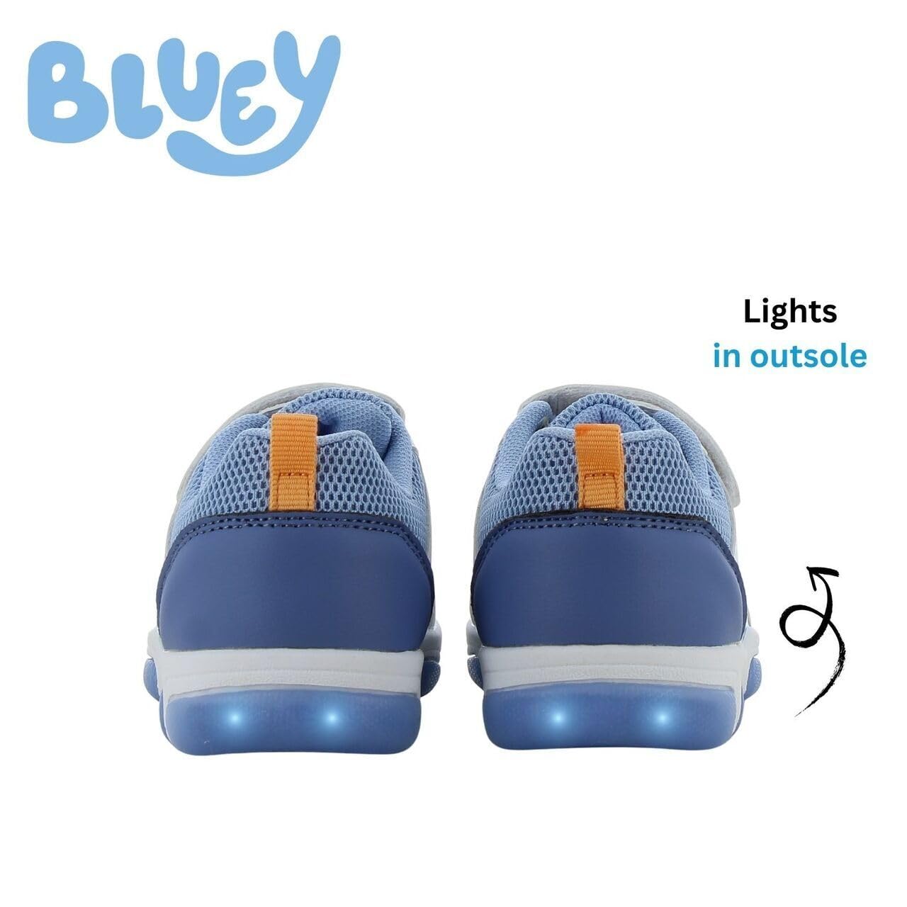 Leomil Bluey Scarpe Bambino con Luci | Scarpe da ginnastica con luci per bambini, Perfette per la scuola e il tempo libero, BBC, Regalo di compleanno
