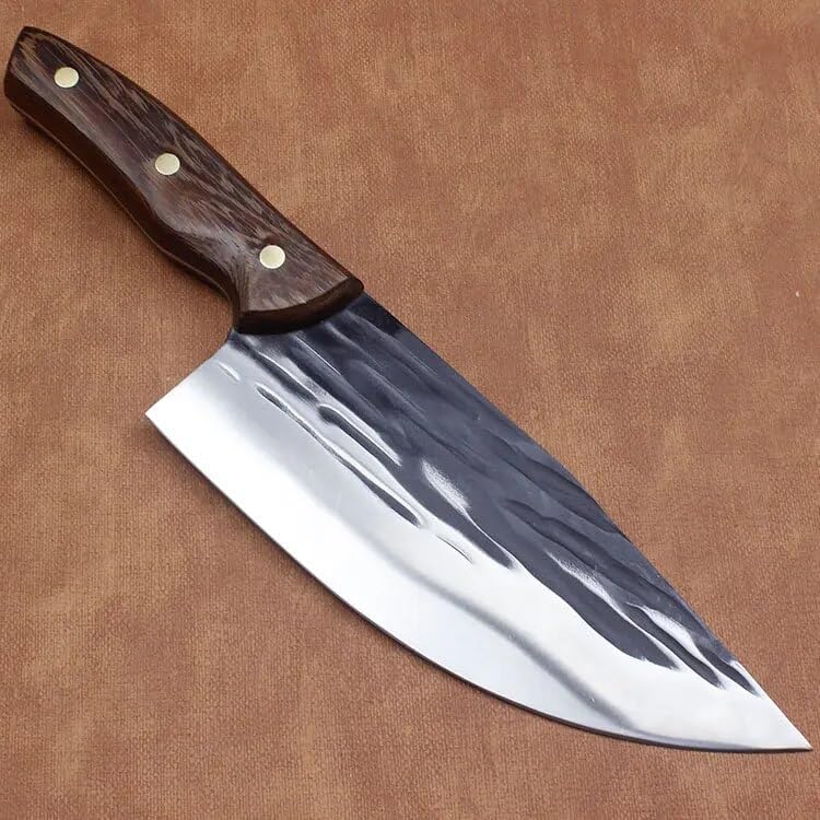 Miniatura 4 de Cuchillo de corte de carne de chef de 7.5 pulgadas, forja a mano, cuchillo de cocina de acero de alto carbono, cuchillo de chef, herramientas de