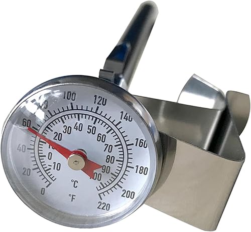 KLKCMS Termómetro de leche Termómetro para alimentos, accesorios para máquina de café expreso, termómetro de 1 pulgada para espuma de té y leche